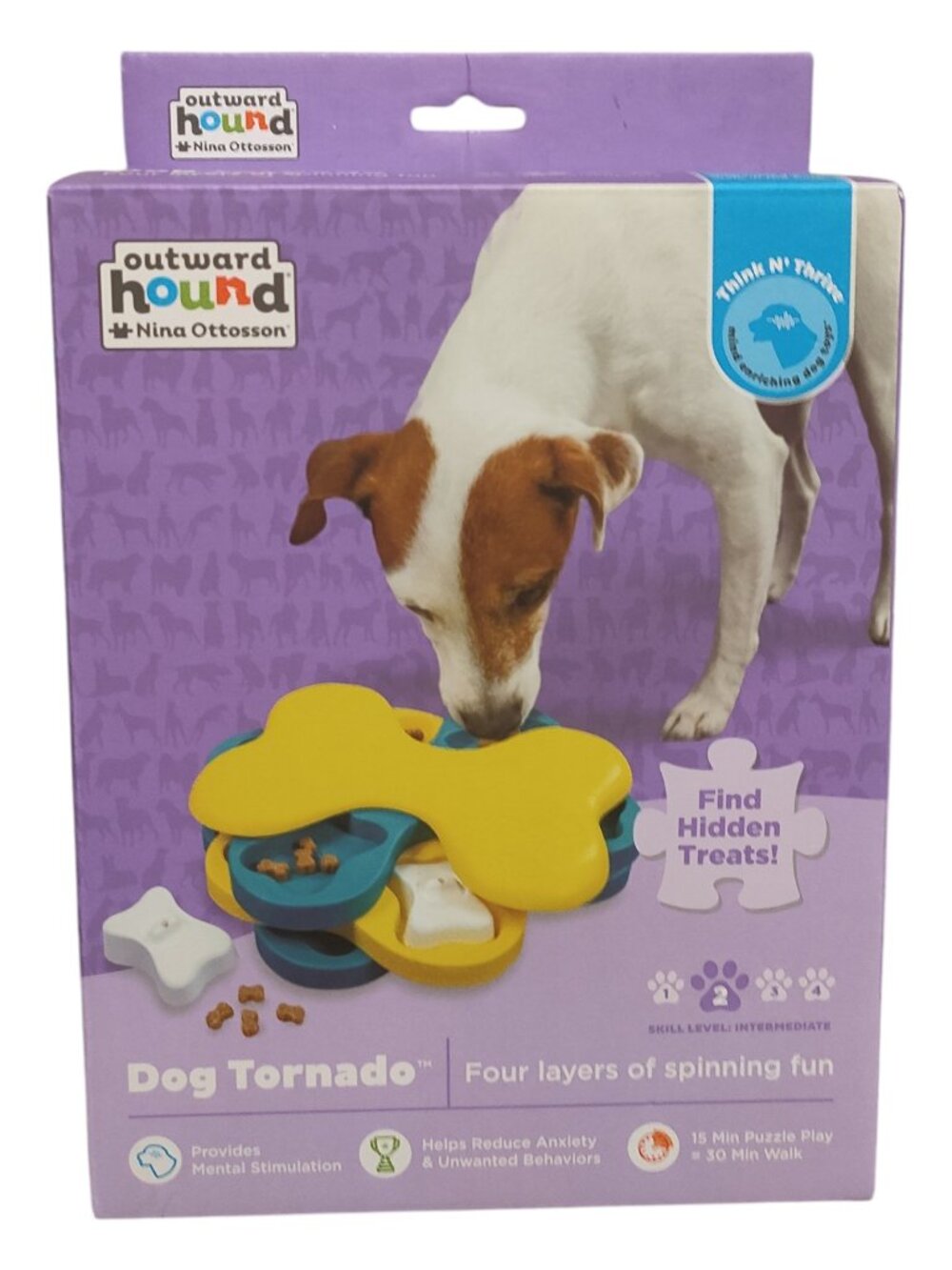 Outward Hound Dog Tornado Interactive Treat Puzzle Dog Toy 67332 Level 2